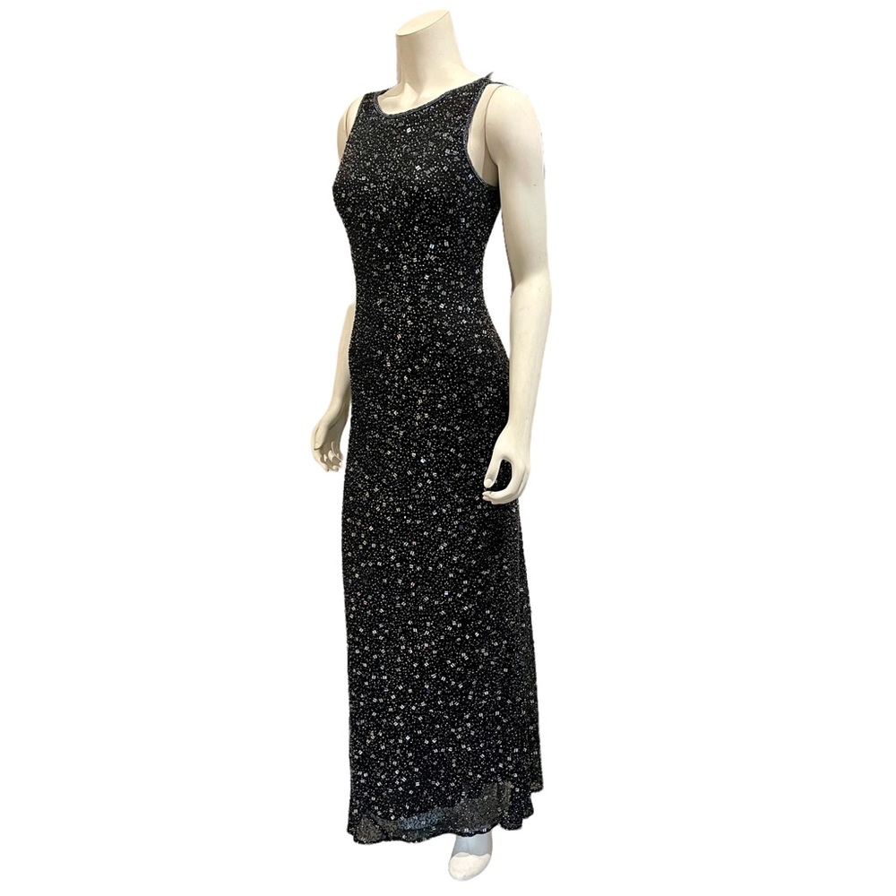 Vintage Beaded Silk Cocktail Dress - Picture 4 of 10